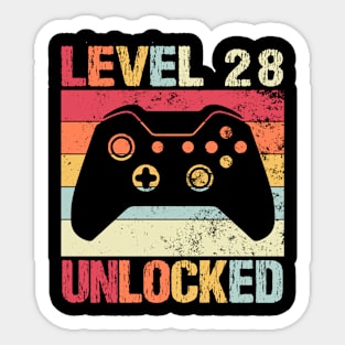 Level 28 Unlocked - 28th Birthday Sticker